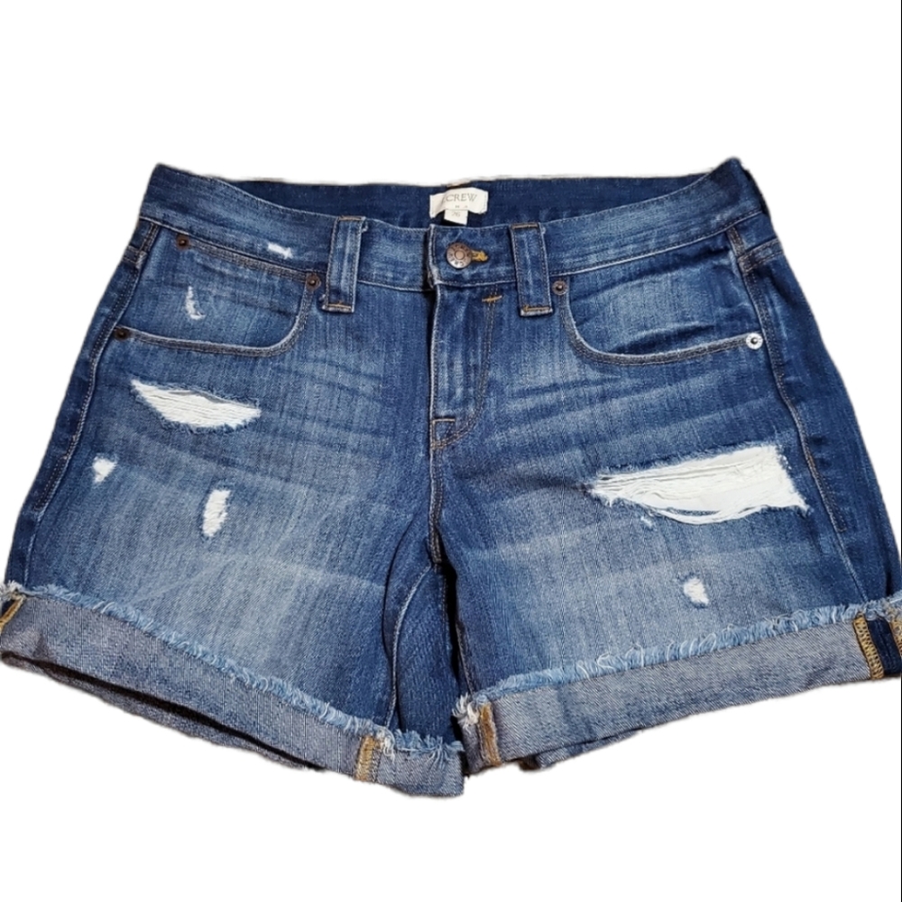 J.Crew distressed jean shorts